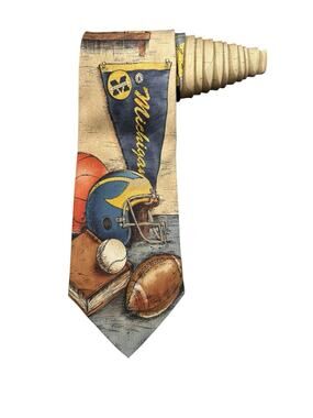 Eagle Wings University Of Michigan Wolverines Football Sports Novelty Necktie